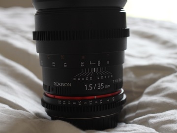 Rent: Rokinon 35mm T1.5 Cine AS UMC Lens for Canon EF mount