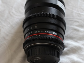 Rent: Rokinon 24mm T1.5 Cine ED AS IF UMC Lens for Canon EF Mount