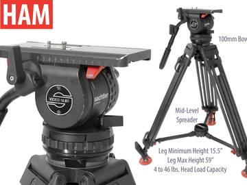 Sachtler 18SB (4-46lbs. Load Capacity) Carbon Fiber Tripod