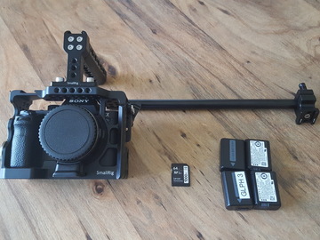 Rent: Sony Alpha a7S II w/ EF Adapter + 4 batteries + Cage + Media