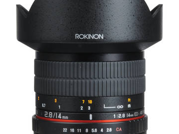 Rokinon 14 mm F 2.8 Lens Canon EF