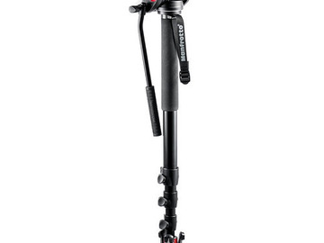 Manfrotto 562B-1 Fluid Video Monopod + Manfrotto 502HD head