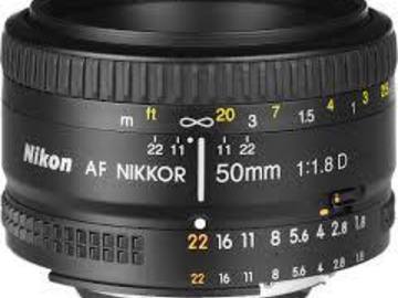 Rent: Nikon 50mm f/1.8 Prime Lens with Canon EF Adapter