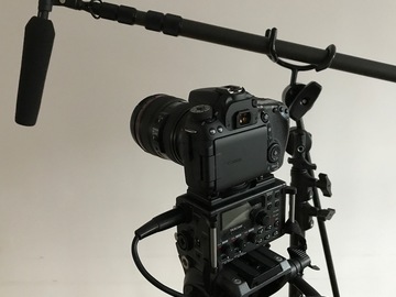 Rent: Canon EOS 60D with Tascam recorder, Sennheiser shotgun mic