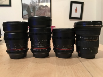 Rokinon EF 1.5 Set (24,35, 85) & Rokinon 11-20 2.8F