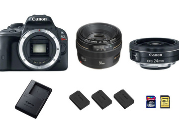 Rent: Canon EOS Rebel SL1 DSLR Camera with Lenses (Package)