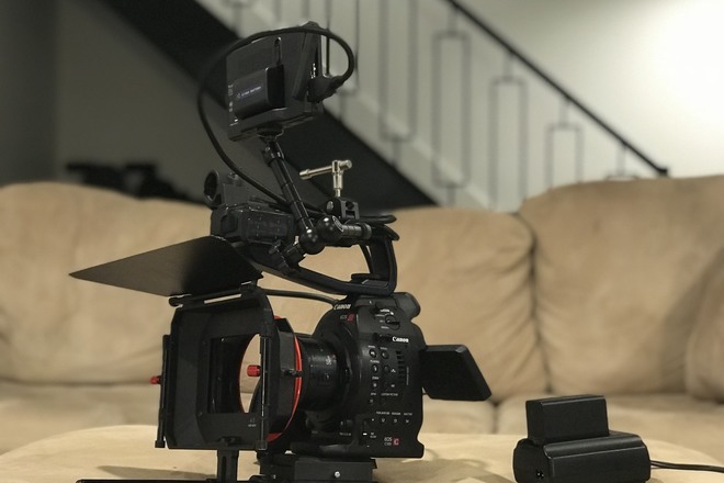 Rent a Canon EOS C100 + 50mm 1.8 Prime Lens + Rig & Monitor
