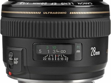 Rent: Canon EF 28mm f/1.8 USM Wide Angle Lens for Canon SLR Camera
