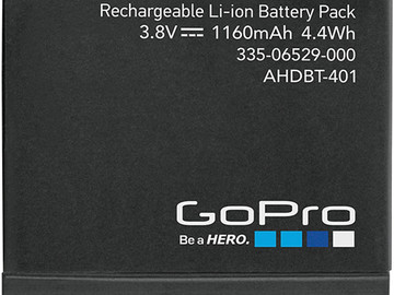 Rent: Extra Batteries for GoPro Hero 4 Silver or Black