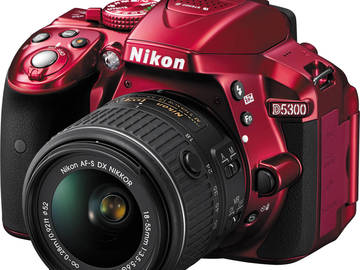 Rent: Nikon D5300 (Red Body Style) & Lens