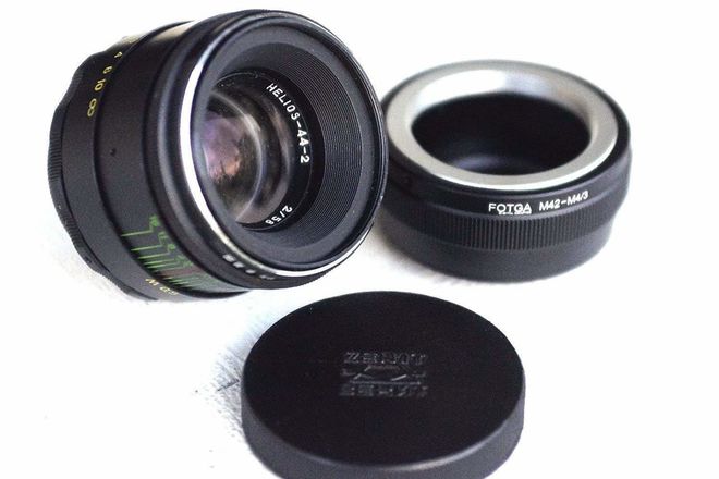 Rent a Helios 44-2 58mm F2 Russian Lens with speedbooster for Sony