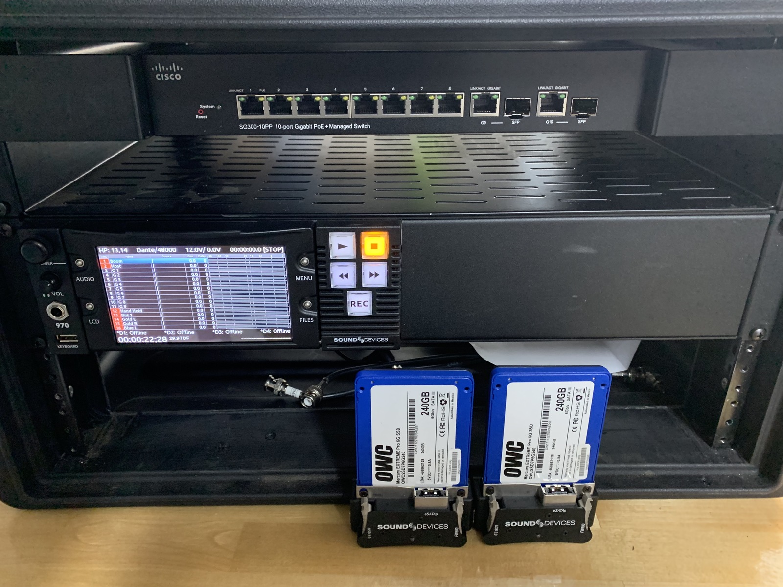 Rent a Sound Devices 970 64-track Recorder, Dante, Madi ready