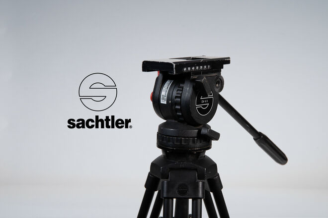 Rent a Sachtler DV4 II fluid head with Mid-Level Spreader Tripod