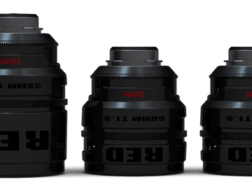 Rent: Set of 5 RED Pro Primes (25, 35, 50, 85, 100mm) PL Mount