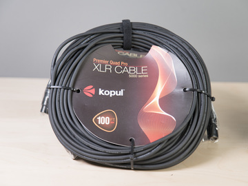 3 Pin Black XLR (100')