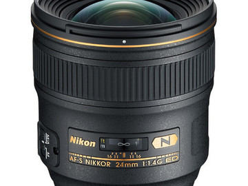 Rent: Nikon Nikkor Wide‑Angle Lens for Nikon F ‑ 24mm ‑ F/1.4