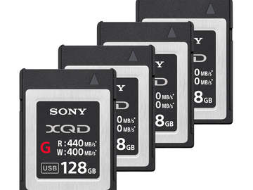 Rent: 4x Sony 128GB XQD Card Package