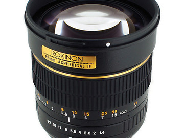 Rent: Rokinon 85mm f/1.4