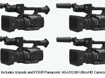 4 Cam Live Streaming Set TriCaster SDI / AG-UX180s /