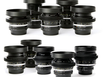 Rent: Vintage Nikon AIS cine-mod EF mount prime lens kit
