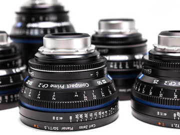 Rent: Zeiss EF Mount CP2 Prime 5 lens kit with travel case.
