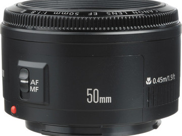 Rent: Canon EF 50mm f/1.8 II Camera Lens