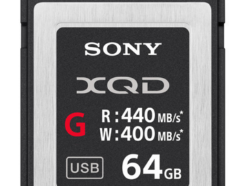 Rent: Sony 64GB XQD G Series Memory Card (400MB/s)