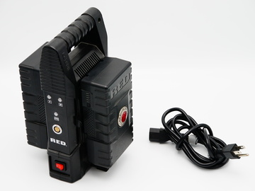 Rent: RED Brick Charger w/ 2 Batteries
