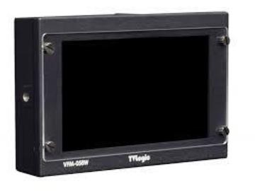 TV Logic VFM-058 with D-Tap, cables, and Canon LP-E6 plate