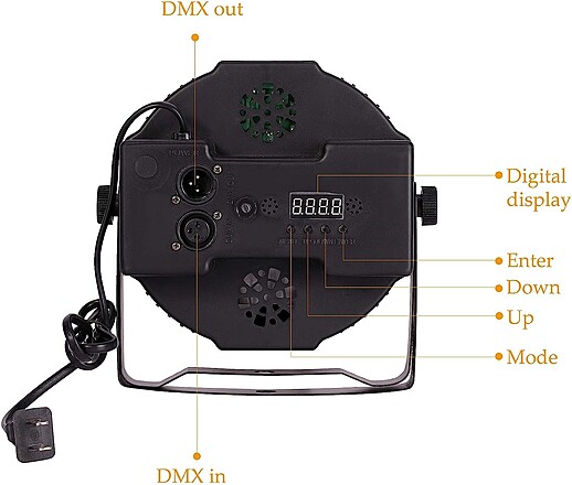 Rent a CO-Z LED Stage Lights DMX, 8 pcs 18x3W RGB Par Can Lights