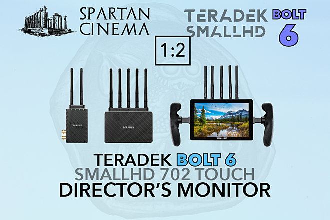Rent a Teradek Bolt 4K 750 LT Tx and Rx + SmallHD 702 Touch