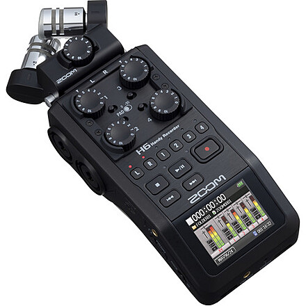 Rent a Zoom H6 All Black Handy Recorder with Waterproof Case Kit