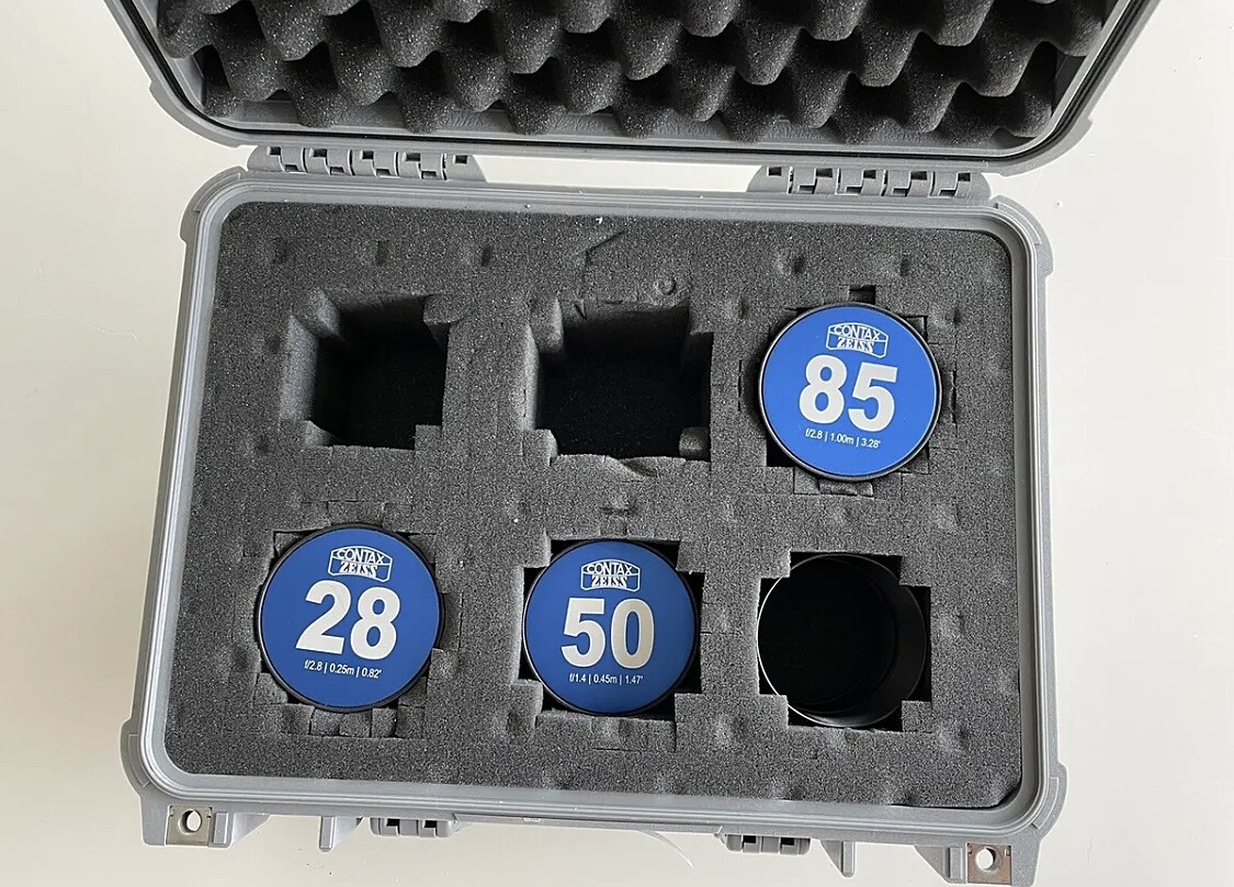 Rent a Contax Zeiss MMJ 3 lens set- EF 28mm, 50mm, 85mm, Best