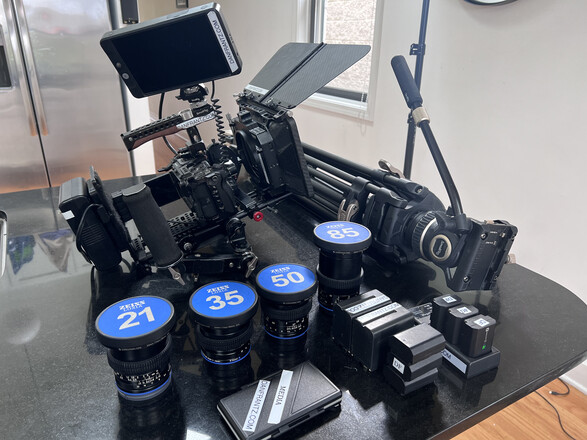 Rent a Sony FX3 Cinema Kit, Zeiss Loxia lenses, Monitor, Mattebox
