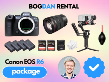 Canon EOS R6 + 24-70 RF + DJI RS4 Pro Combo PACKAGE