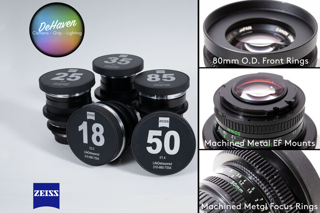 Rent a Zeiss ZF.2 Distagon Duclos Cine Mod Primes set EF mount