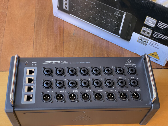 Rent a 16 Channel Stagebox (Behringer SD16) 16 ins 8 outs