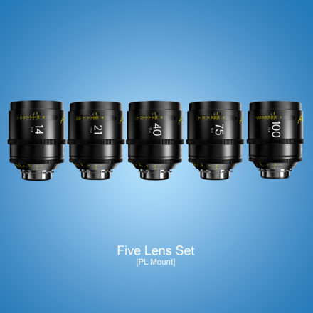 Rent a DZOFilm Arles 5 Lens Set 14mm, 21mm, 40mm, 75mm, 100mm (PL