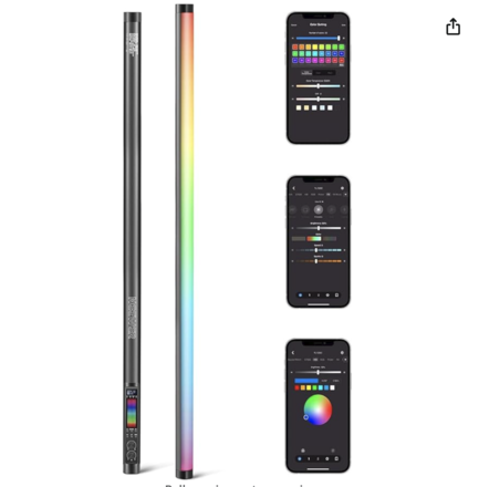 Rent a 4ft RGB Neewer TL120C 42W RGB Tube Light with APP/2.4