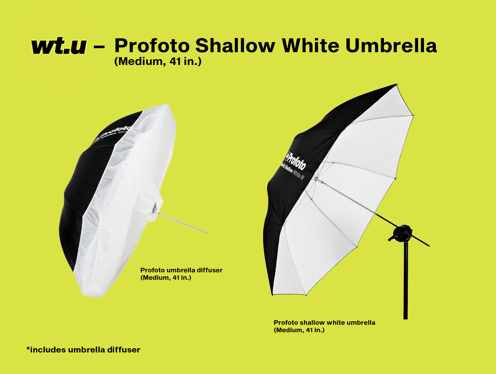 Rent a Profoto Shallow White Umbrella (includes diffuser), Best