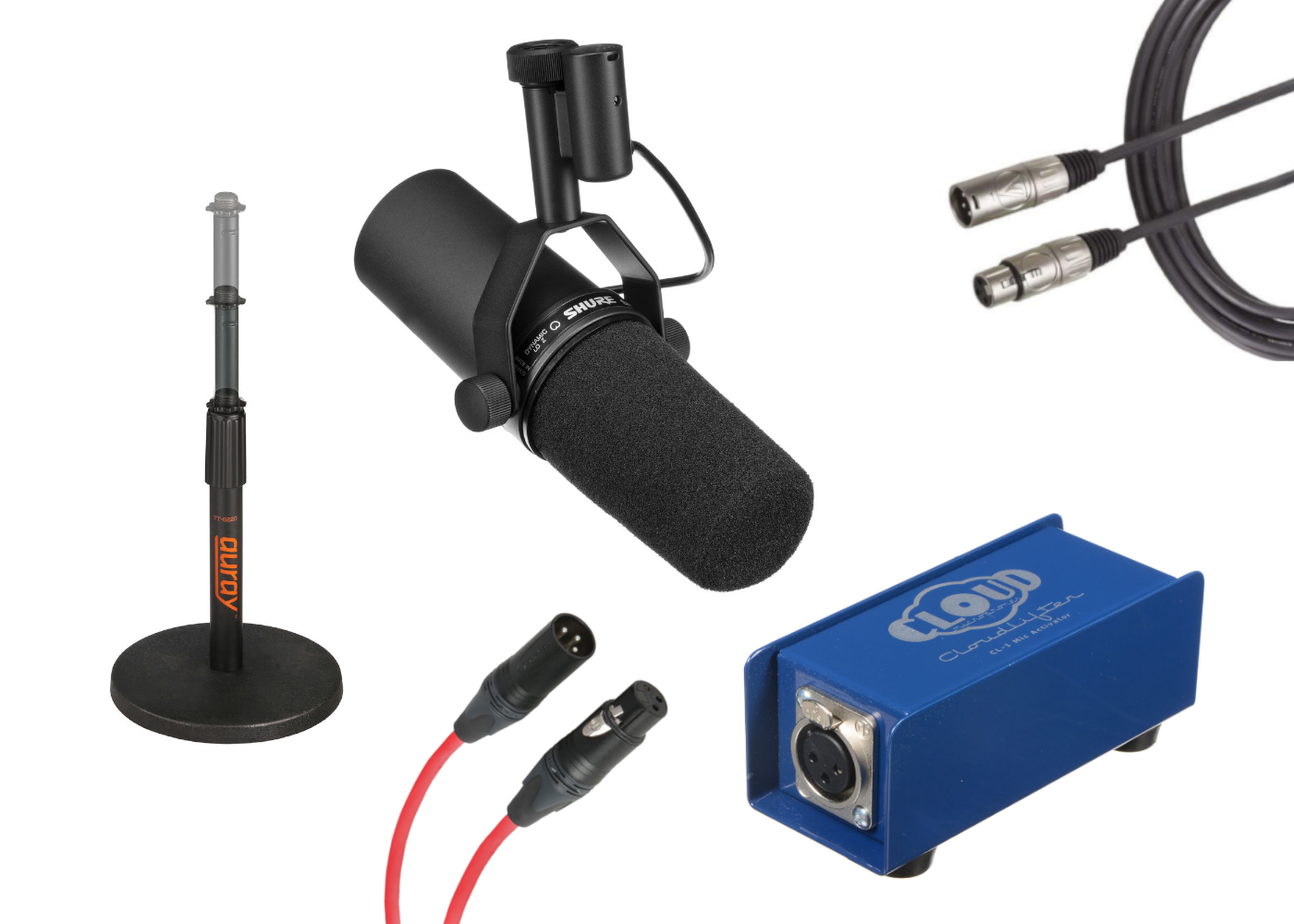 Rent a Shure SM7B Vocal / Podcast Microphone + Cloudlifter Mic