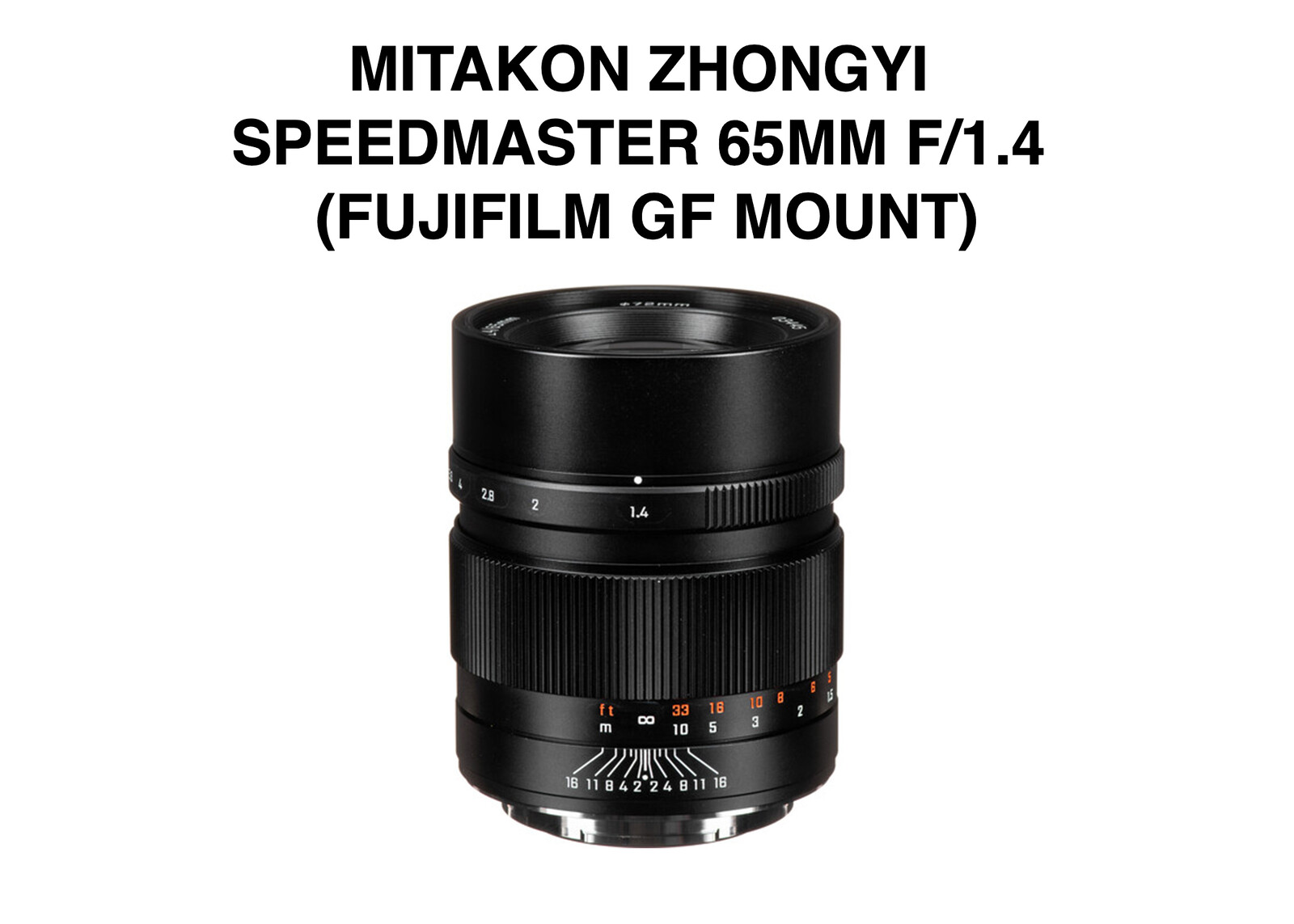 Rent a Mitakon Zhongyi Speedmaster 65mm f/1.4 Lens for Fujifilm