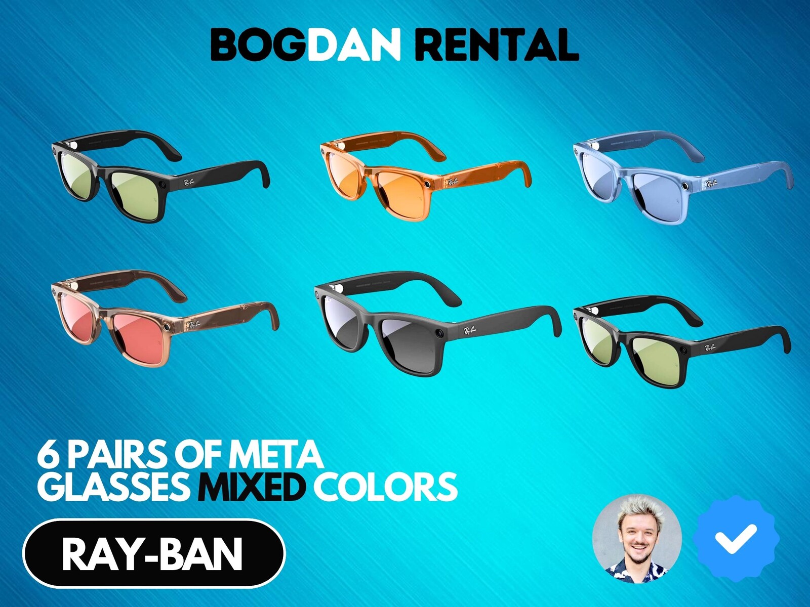 Rent a Meta x Ray-Ban Smart Glasses | Mixed Colors (6-Pack  display picture 3