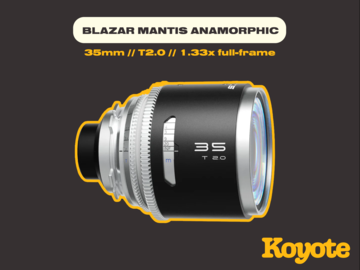 5 Lowest Priced BLAZAR LENS MANTIS 35mm T2.0 1.33x Anamorphic Lens