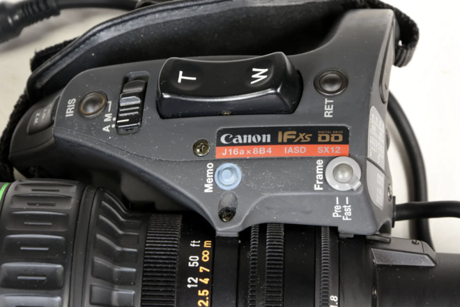 Rent a Canon j16a x 8b4 (Vintage Servo Zoom Lens) 8-128mm + B4 to