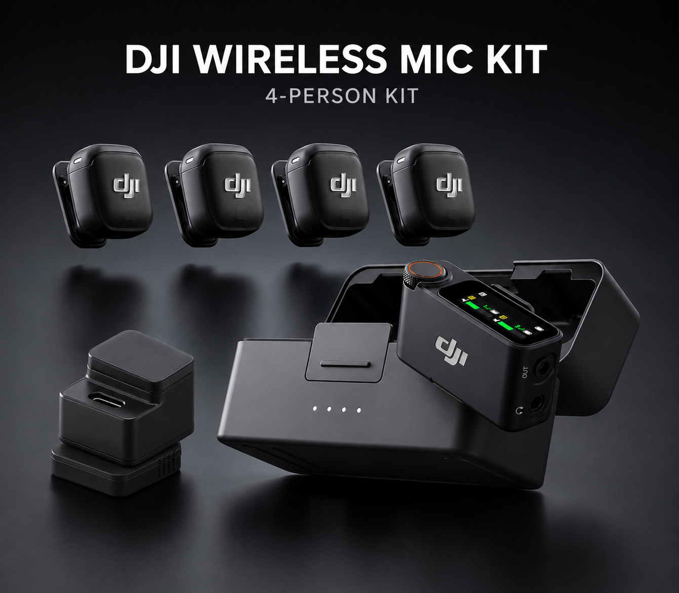Rent a DJI Mic 3 4-Person Audio Kit | Wireless Lavaliers | Ready
