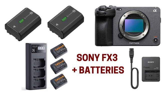 SONY FX3 バッテリー2個　ハンド付き Rent a Sony FX3 Full-Frame Cinema Camera + Batteries, Best Prices