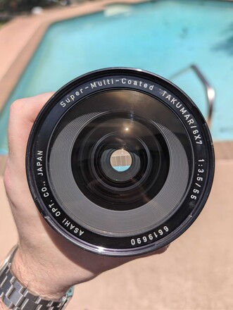 PENTAX 6x7 中判カメラ F3.5 55mm & F4 200mm Rent a Pentax 6x7 55mm f3.5 Medium Format wide angle lens - 67 120