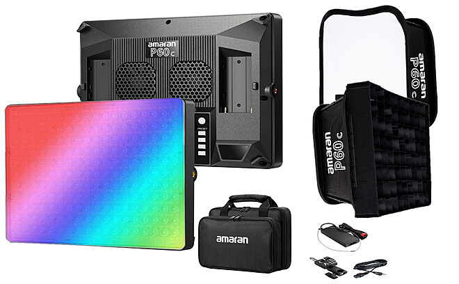 Rent a Aputure Amaran P60c RGBWW LED Panel w/ Stand & Shot Bag (2