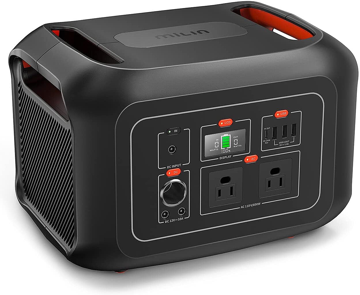 MILIN ポータブル電源 MLPS001 622Wh AC600W Amazon.co.jp: MILIN ポータブル電源 MLPS001 / 大容量 622Wh